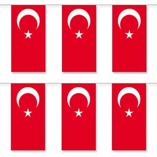 👉 Vlaggenlijn 2x stuks vlaggenlijnen Turkije 5 meter
