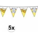👉 Vlaggenlijn Bier versiering vlaggenlijnen 10 meter 5x stuks