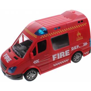 👉 Rood Jonotoys Brandweerbus Met Licht En Geluid 21 Cm 8719817291373