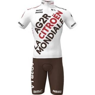👉 Fietsshirt active mannen AG2R Citroën Team 2021 Set (fietsshirt + fietsbroek), voor heren, Fietskleding 4260627180028
