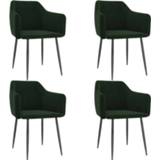 👉 Eetkamerstoel groen fluweel active Eetkamerstoelen 4 st donkergroen 8720286335154