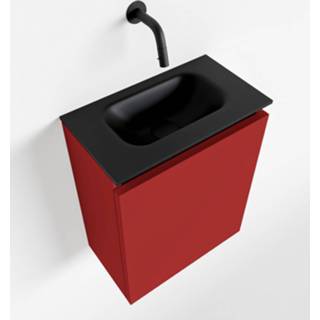 👉 Toiletmeubel urban MONDIAZ TURE 40cm fire. EDEN wastafel midden geen kraangat 6017313578564