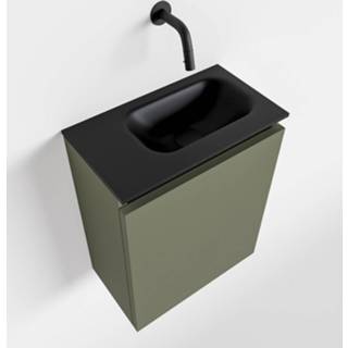 👉 Toiletmeubel urban MONDIAZ TURE 40cm army. EDEN wastafel rechts geen kraangat 6017320539589