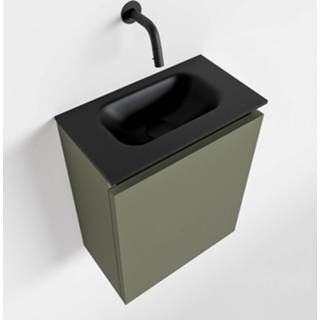 👉 Toiletmeubel grijs urban MONDIAZ TURE 40cm dark grey. EDEN wastafel midden geen kraangat 6017339082069