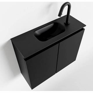 👉 Toiletmeubel urban MONDIAZ TURE 60cm urban. EDEN wastafel midden 1 kraangat 6017320174186