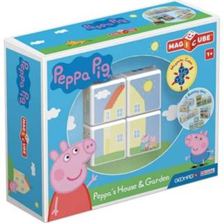 👉 Houten blok Magicube - Peppa Pig Het Huis En De Tuin Van (4 Blokjes) 871772000501