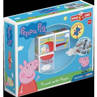 👉 Houten blok Magicube - Peppa Pig Reist Met (3 Blokjes) 871772000495