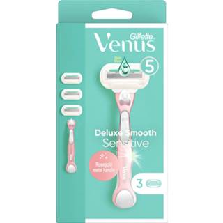 👉 Rose goud vrouwen Venus Deluxe Smooth Sensitive Gold H+3 Blades 7702018580767