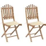 👉 Terrasstoel bamboe active Tuinstoelen 2 st inklapbaar met kussens 8720286279137