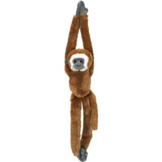 👉 Apenknuffel bruine pluche polyester bruin kinderen Gibbon Aap/apen Knuffel 51 Cm - Hangaap Jungledieren Knuffels Speelgoed Voor 8720147724479