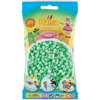 👉 Strijkkraal pastel active Hama Strijkkralen Mint 1000 Stuks