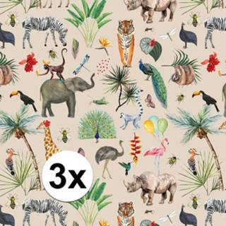 👉 Inpakpapier x 3x Inpakpapier/cadeaupapier Jungle 200 8719538904583