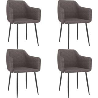 👉 Eetkamerstoel stof active Eetkamerstoelen 4 st taupe 8720286335437
