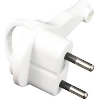 👉 Platte stekker wit Zenitech Extra 2p 6a 3545411994045