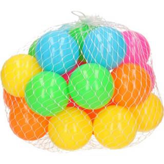 Ballenbak kunststof multikleur 25x Ballen Neon Kleuren 6 Cm - Speelgoed Ballenbakballen In Felle 8720276141130