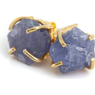 👉 Oorsteker zilver tanzaniet Edelsteen Oorstekers Ruwe - 925 & Verguld 7141262538351