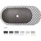 👉 Opzetwastafel bruin beige Opzet Wastafel Urbi et Orbi Holywater S Beton Ovaal 63x35.5x14 cm / 8719304483786