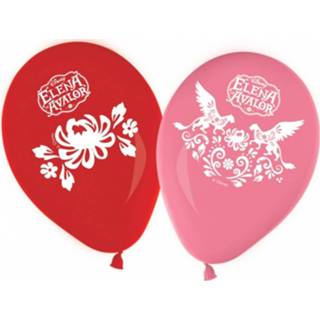 👉 Ballon rood roze Disney Ballonnen Elena Van Avalor 8 Stuks 28 Cm Rood/roze 5201184879610