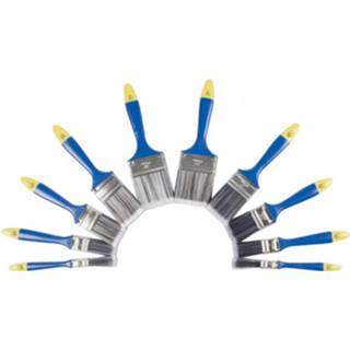 👉 Platte kwast synthetische Kinzo Kwasten - Verfkwasten Schilderkwasten Haren 10 Stuks 8711252794389