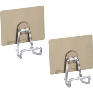 👉 Handdoek 4x stuks zelfklevende badkamer ophanghaak 9.5 cm