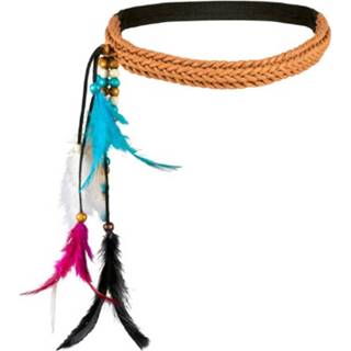 👉 Hoofdband bruin blauw polyester Boland Festival Polyester/veren Bruin/blauw One-size 8712026445483