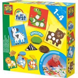 👉 Geel Ses Creative Mozaïekkaarten My First - Sensory Junior 2-delig 8710341144838