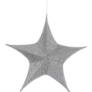 👉 Zilver kunststof zilverkleurig House Of Seasons Kerstboomhanger Ster 80 X 26 75 Cm 8718861826784