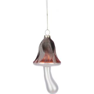 👉 Zilver kunststof zilverkleurig House Of Seasons Kersthanger Paddenstoel 5 X 2,5 Cm 8719817820535