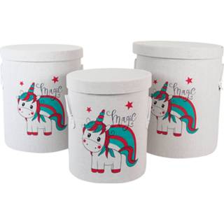 👉 Opbergmand polyester polyresin multikleur Gebor - Leuke Set Van 3 Was- En Opbergmanden 73l / 55l 34l Unicorn Wasmand 8720359705419