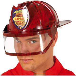 👉 Helm rood kunststof Fiestas Guirca Bandweer Kapitein One-size 8434077136010