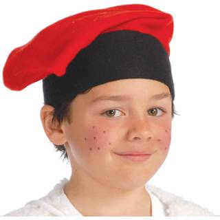 Hoed rood zwart polyester Fiestas Guirca Barretina Junior Rood/zwart 8434077137000