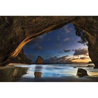 👉 Fotobehang Wizard+genius Cathedral Cove In New Zealand Vlies 384x260cm 8-banen 4063129057610