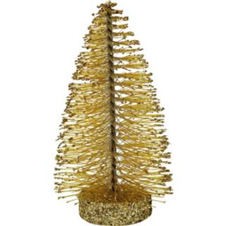 Kerstboom goud kunststof wit Peha 13 Cm Glitter 8712953701690