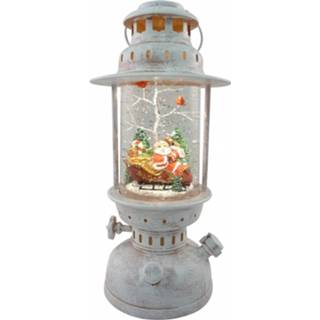 👉 Lantaarn wit staal glas Peha Kerstman Led 12 X 33 Cm Staal/glas 8712953270943