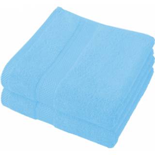 👉 Badhanddoek witte blauw katoen De Lietaer Stephanie 100 Cm 2 St 5410156588089