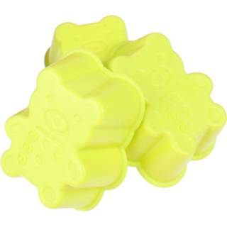 Bakvorm groen siliconen Tom Beer 6,7 X 7,5 Cm 3 Stuks 8719817634507