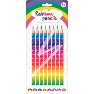 👉 Kleurpotlood hout multikleur W&o Kleurpotloden Regenboog 15 Cm Figuur 8 Stuks 8719817781799