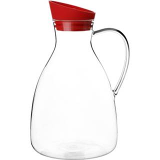 👉 Karaf transparant rood glas Viva Infusion 2,4 Liter Transparant/rood 5704854411252