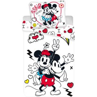 👉 Dekbedovertrek multikleur Disney Minnie Mouse Retro Heart - Eenpersoons 140 X 200 Cm Multi 8592753019924