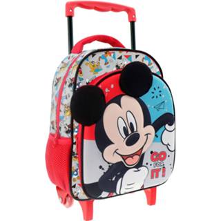 👉 Rugzak trolley polyester rood Disney Mickey Mouse Go For It! - 31 X 27 10 Cm Multi 5205698466700