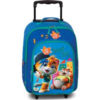 👉 Trolley blauw polyester 44 Cats Cool Cat - 42 Cm 4002282178701