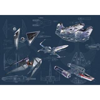 👉 Fotobehang Komar Star Wars Blueprint Dark Vlies 400x280cm 8-banen 4055065510618