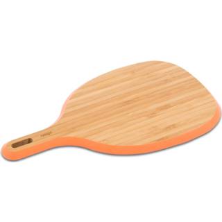 👉 Snijplank oranje bamboe Pebbly Met Handvat 29 X 16 Cm 3760132811628