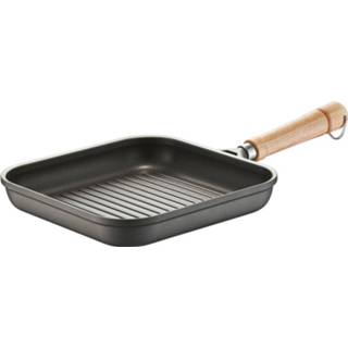 👉 Grillpan zwart aluminium hout Berndes Bonanza 24 X Cm Aluminium/hout 4006189058319