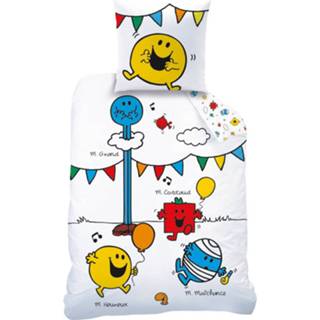 👉 Dekbedovertrek katoen multikleur Monsieur Madame Happy Time - Eenpersoons 140 X 200 Cm Multi 3272760451058