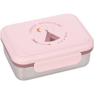 👉 Lunchbox roze kinderen Lässig Roestvrijstalen Voor - Adventure Tipi 4042183408460