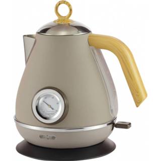 👉 Waterkoker grijs beige RVS Kassel - Retro 1,7l Grijs/beige Met Thermometer 5902340932254