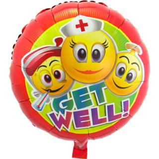 👉 Folie rood Folat Ballon Get Well Soon 45 Cm 8714572607360