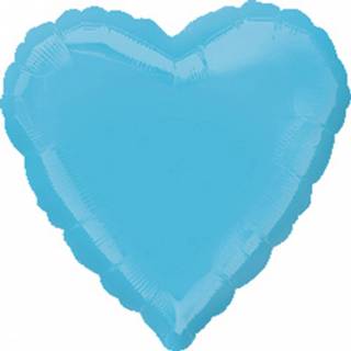 👉 Folieballon blauw Amscan Heart Caribbean Blue 43 Cm 26635230186