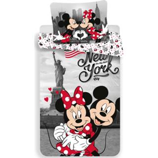 👉 Dekbedovertrek katoen multikleur Disney Minnie Mouse New York - Eenpersoons 140 X 200 Cm Multi 8592753025376